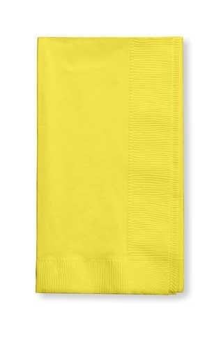 Creative Converting 16" X 16" Mimosa Yellow Dinner Napkins