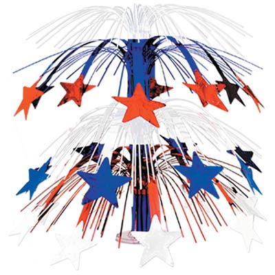 Beistle 18" Star Cascade Centerpiece (50553-RWB)