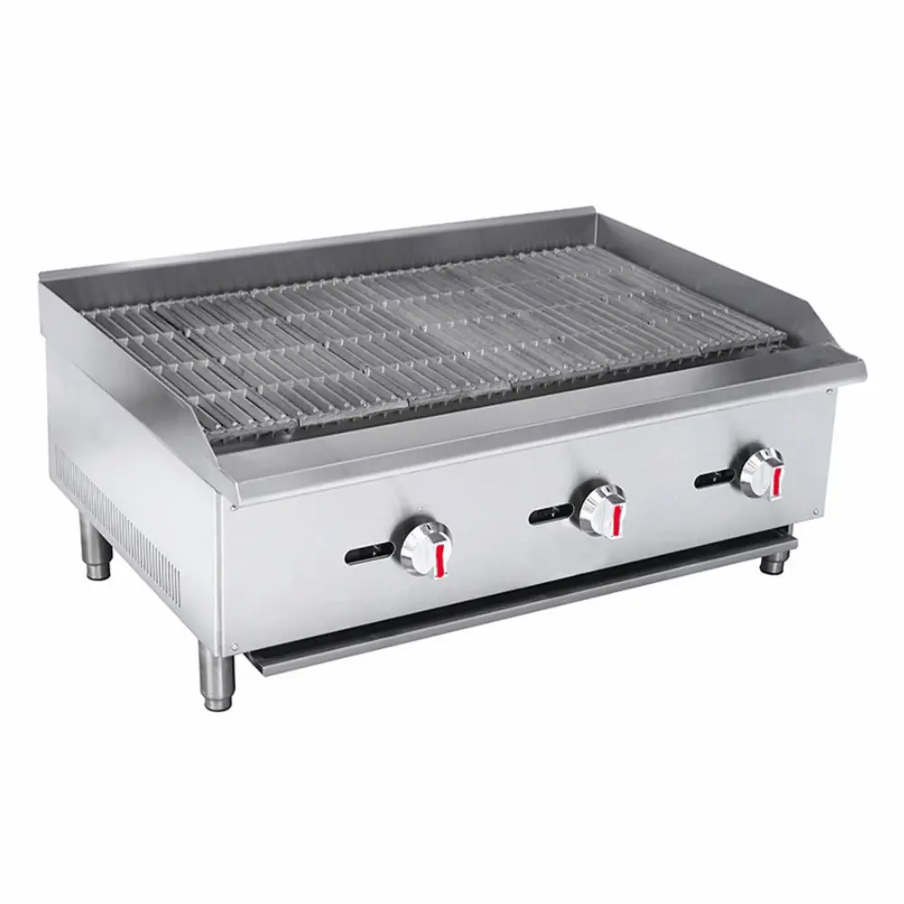 Sapphire SE-CCB36 NG/LP 3 Burner 36" Gas Radiant Charbroiler 3/4"