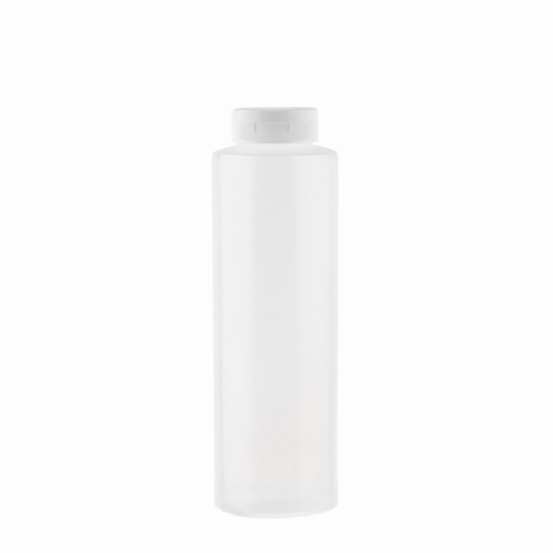 Tablecraft 2112C-1 12 Oz Hinged Clear Squeeze Bottle