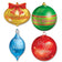 Beistle 22826 Christmas Ornament Cutouts 12.5" - 17"