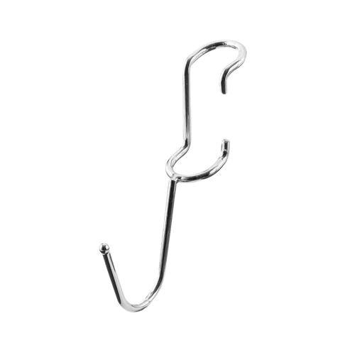 Polehooks SPH670 Chrome J-Hook Shelf Pole Hooks 5/Pack