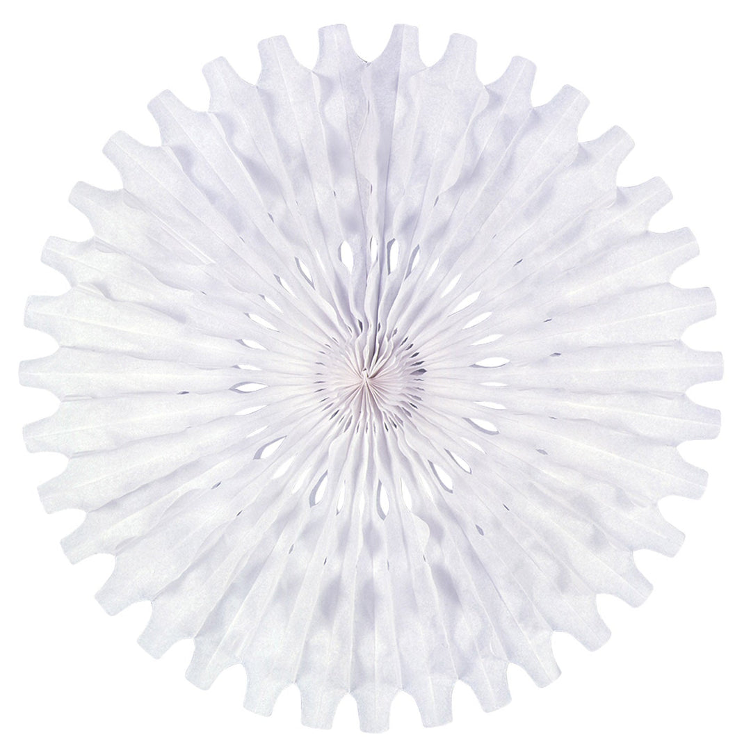 Beistle 25" 55293-W White Tissue Fan