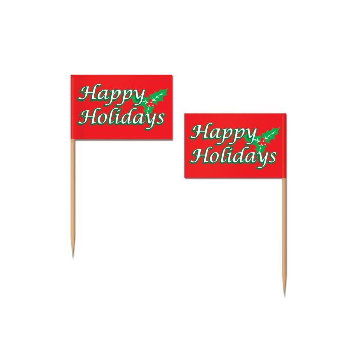 Beistle 2.5" Happy Holidays Picks 50/Pack (20126)