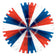 Beistle 25" Red, White and Blue Tissue Fan