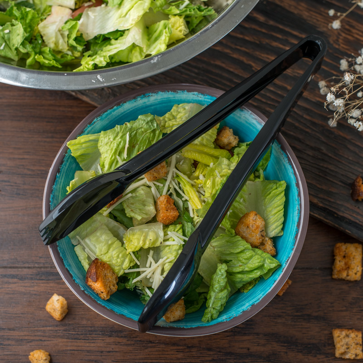 Carlisle 460903 9" Black Salad Tongs