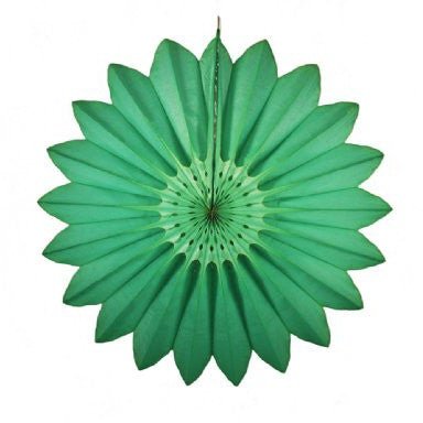 27" Emerald Green Tissue Paper Fan