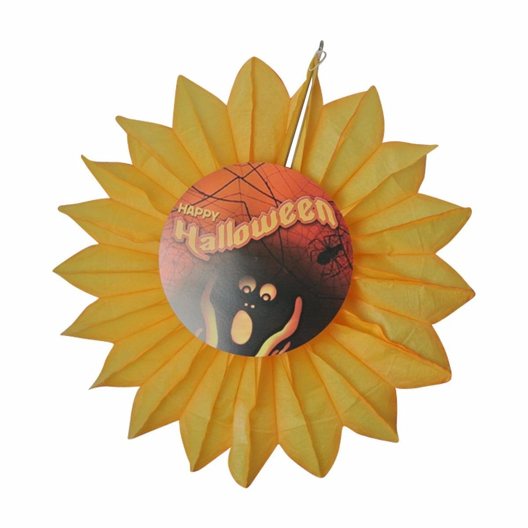 Beistle 27" Orange Halloween Spooks Tissue Fan