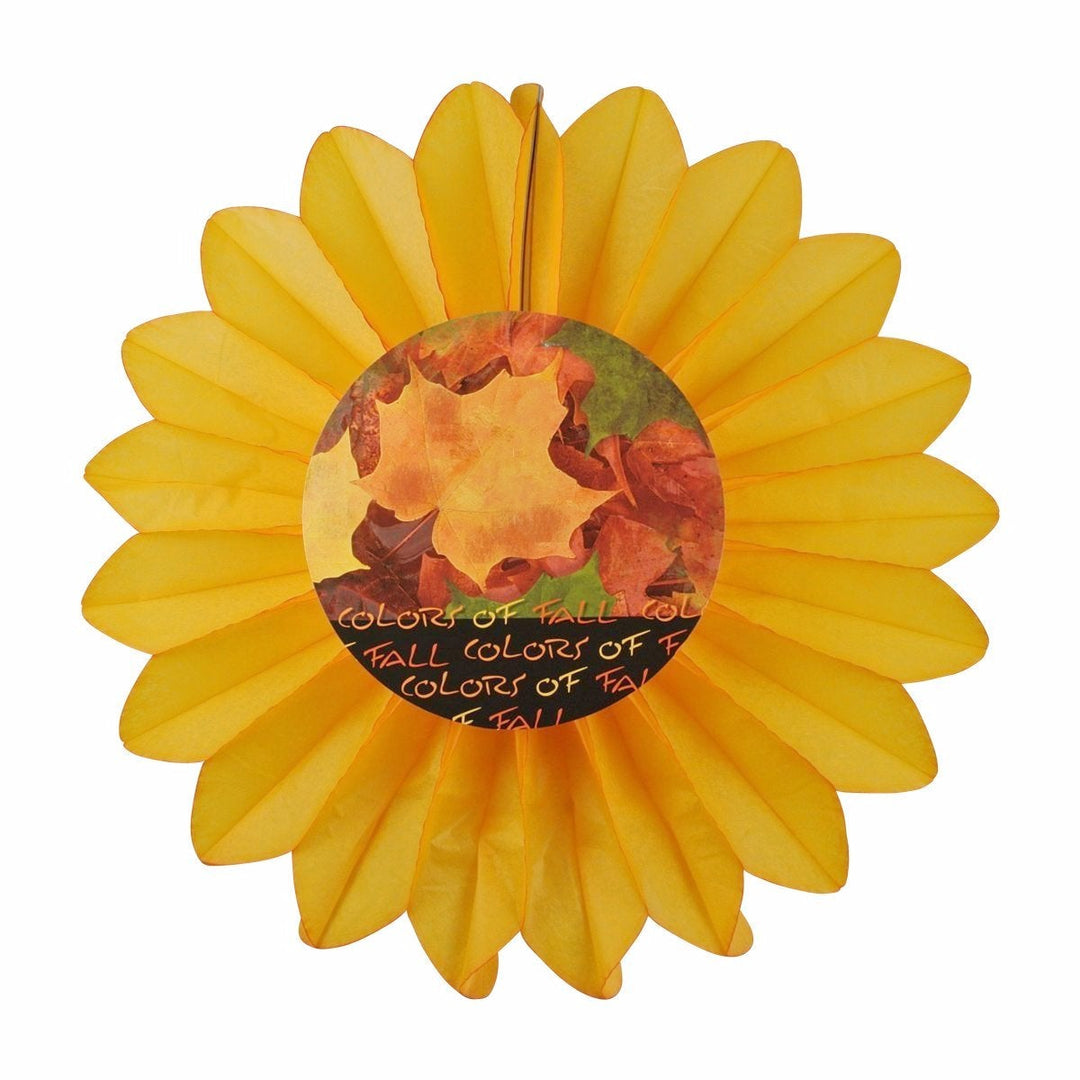 27" Gold Tissue Fan w Color of Fall Sign