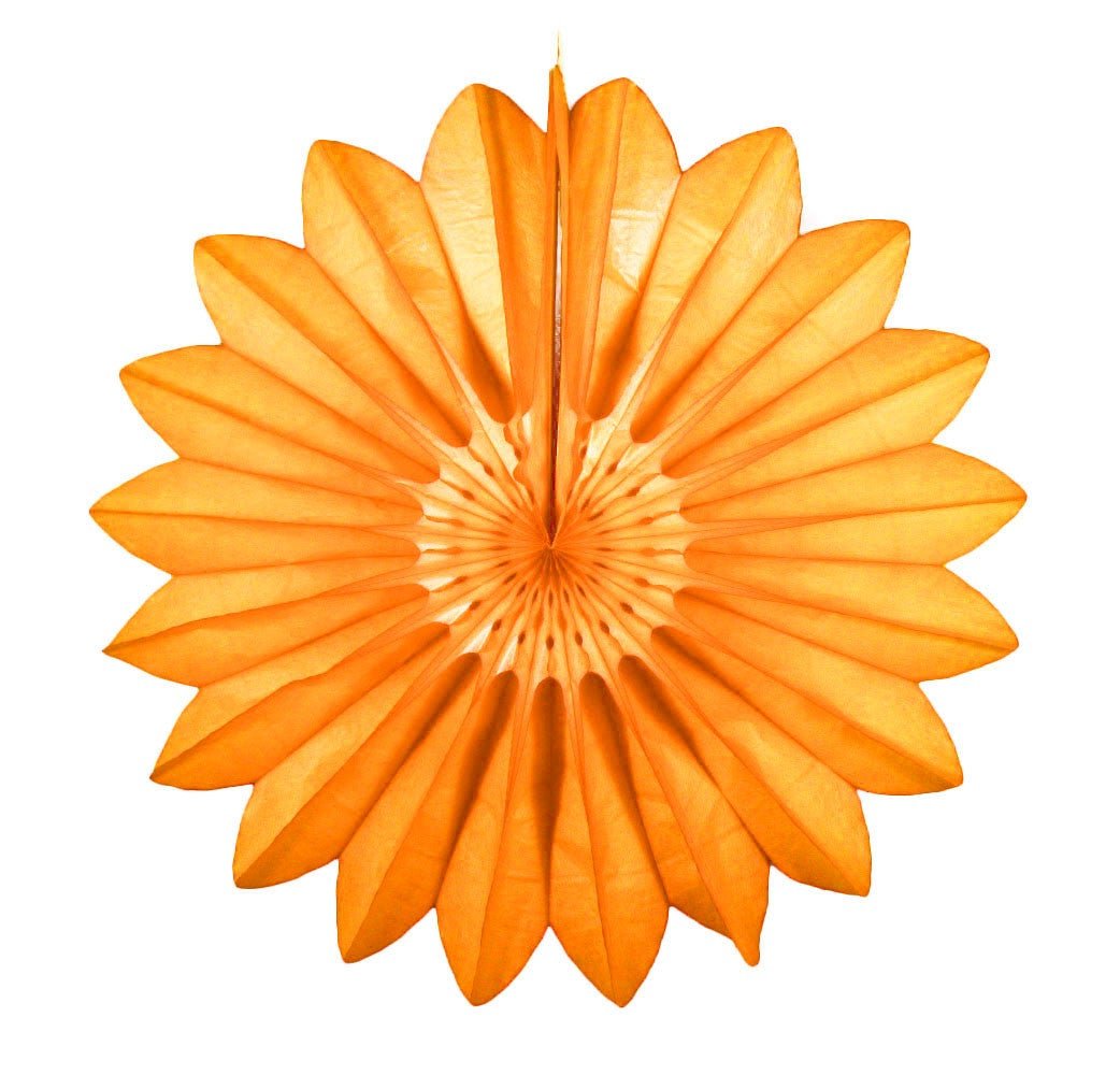 27" Golden Tissue Paper Fan