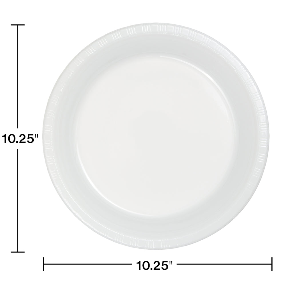 Creative Converting 10" Round White Plastic Plates
