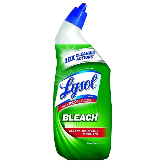 Lysol Toilet Bowl Cleaner with Bleach 24 oz Angle-Neck Bottle