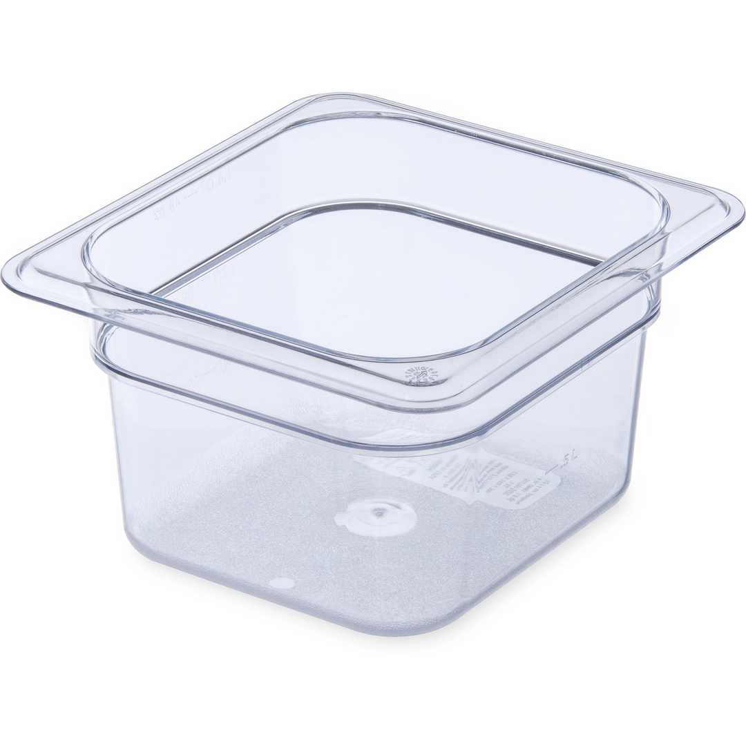 Carlisle StorPlus 3068407 1/6 Size Clear 4" Deep Insert Pan