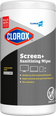 CloroxPro 60724 Screen+ Citrus Scent Sanitizing Wipes 75 Count