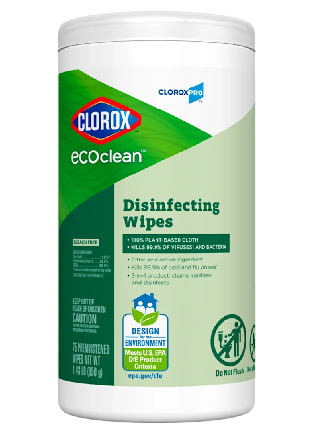 CloroxPro EcoClean 60605 Disinfecting Wipes 75 Count
