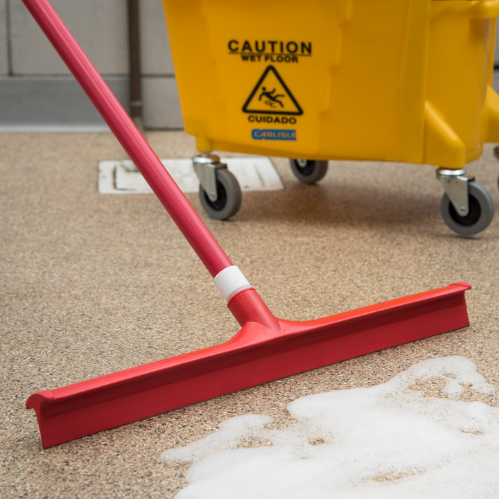 Carlisle 36568-05 24" 1-Piece Red Rubber Squeegee