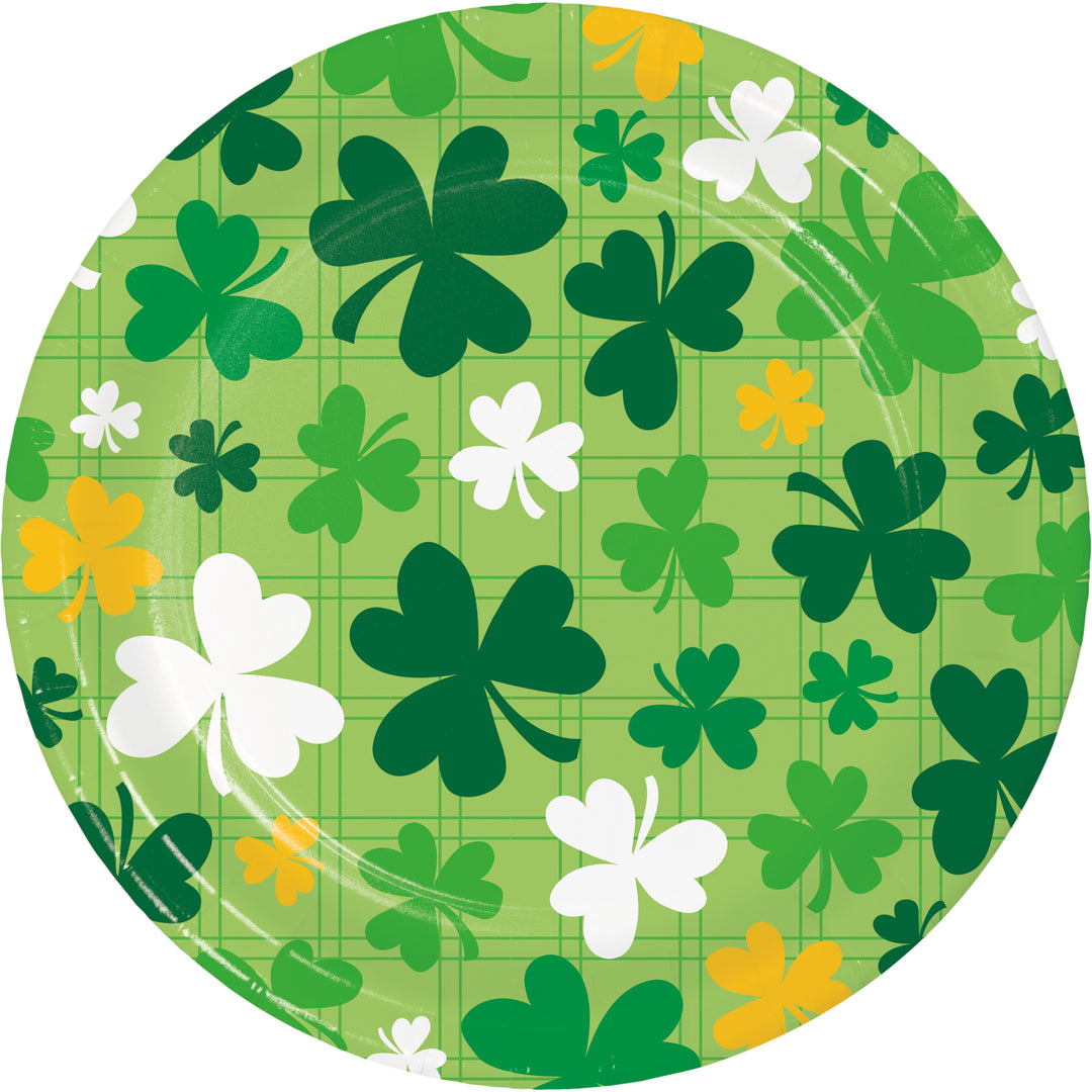 Creative Converting 7" Round Shamrock Toss Paper Plates