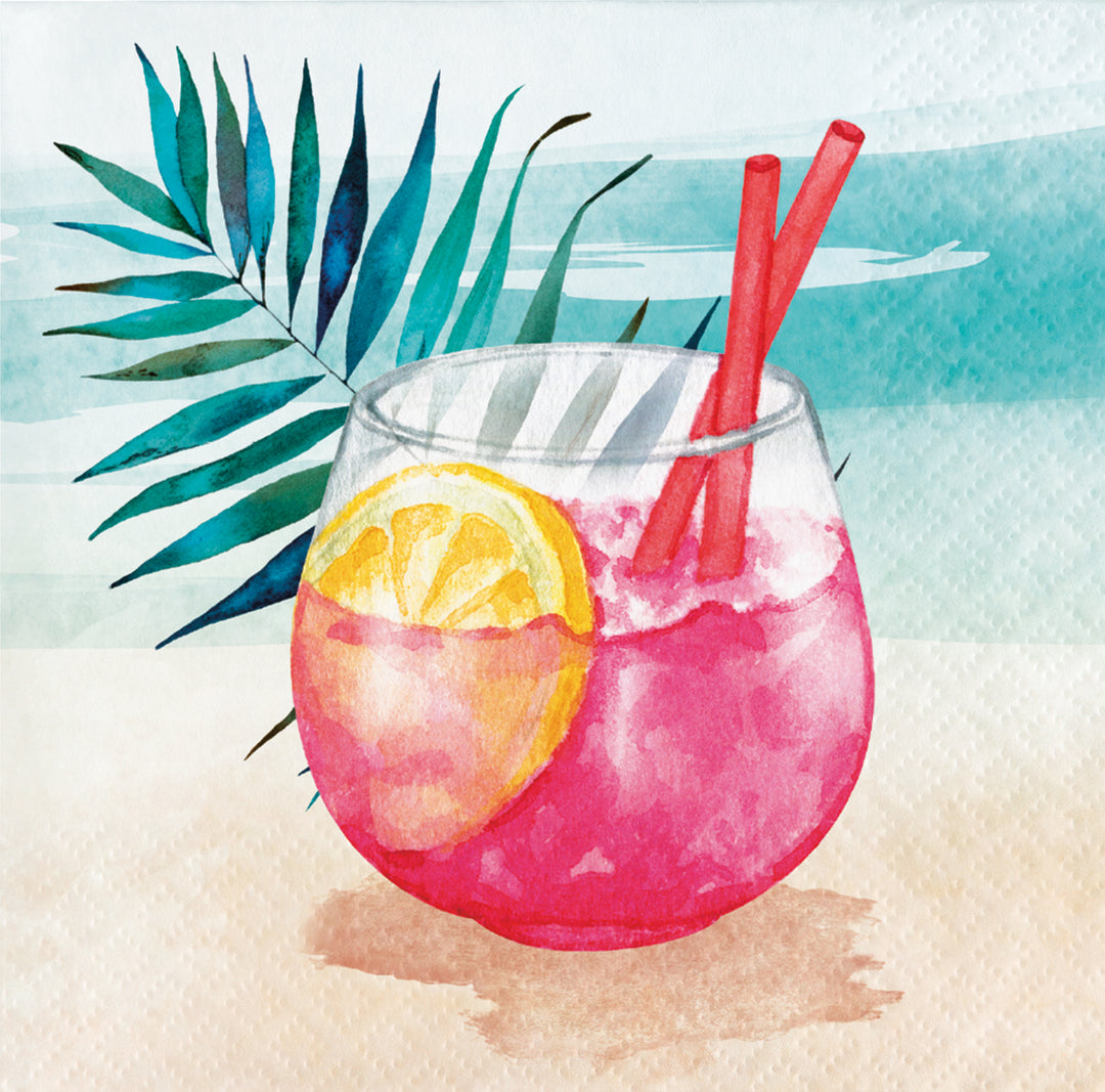 Creative Converting 10" X 10" Summer Breeze Beverage Napkins