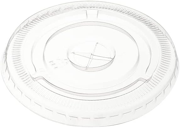 Clear PET Straw Slot Lid for 1214 oz, 16 oz, 20 oz and 24 oz PET Cups