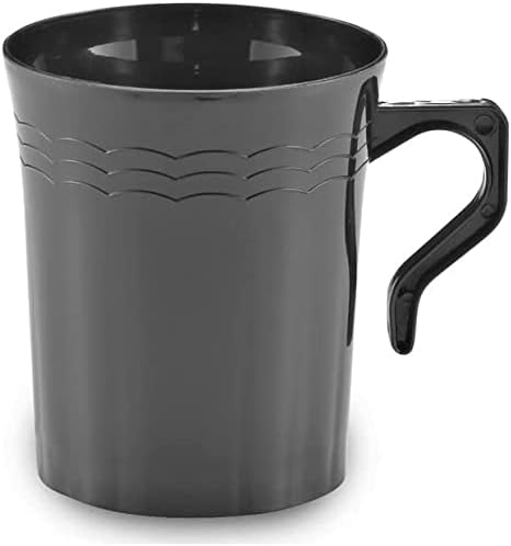 EMI-Yoshi EMI-REM8BK 8 oz Resposable Black Coffee Mug