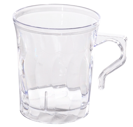 Fineline Flairware 208-CL Clear Plastic 8 oz Coffee Mug