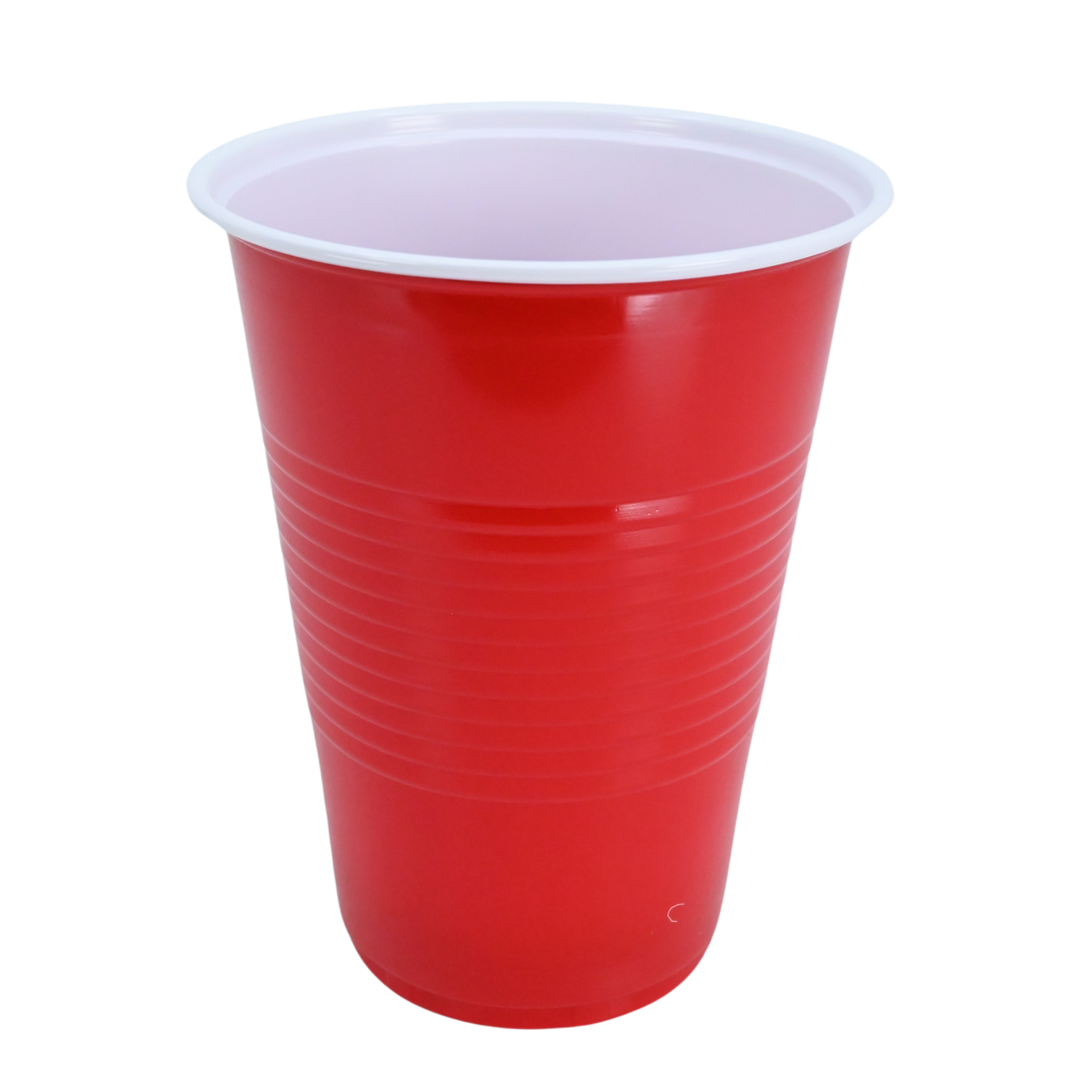 16 oz Red with White Interior Party Cup