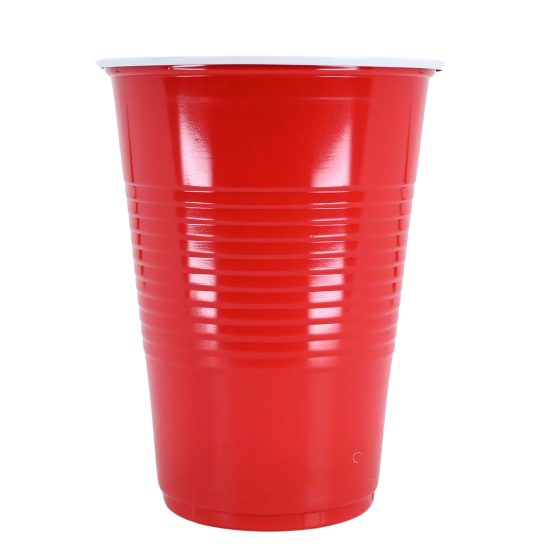 16 oz Red with White Interior Party Cup