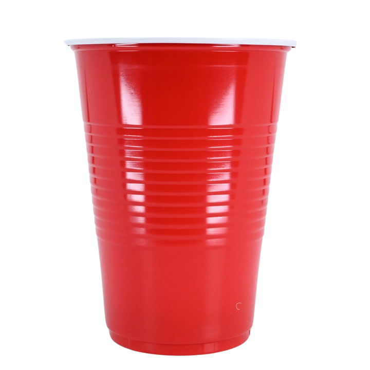 16 oz Red with White Interior Party Cup