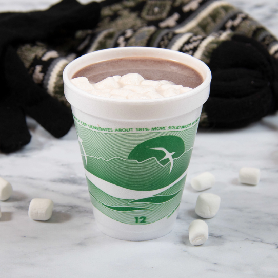Dart 12J16H 12 oz Squat Horizon Forest Green Foam Cup