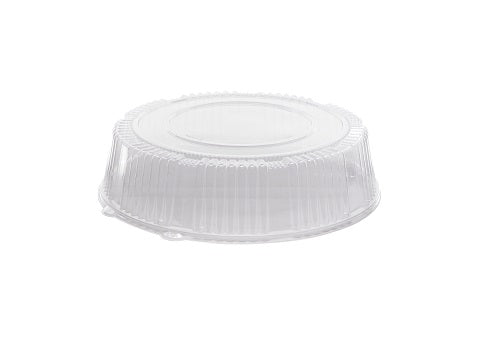 WNA A16PETDMHI CaterLine 16" Round Clear High Dome Lids for Casuals Trays