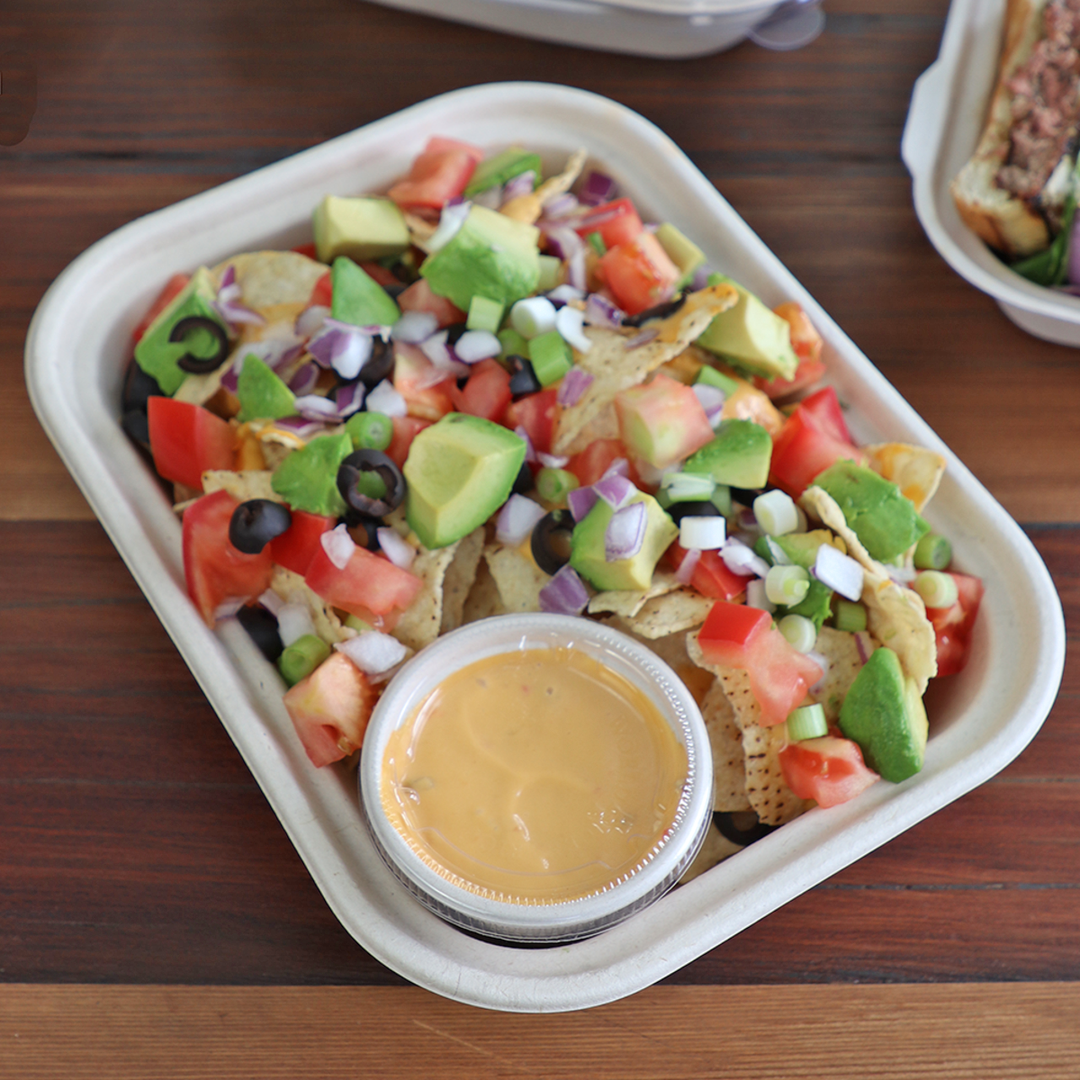World Centric TR-SC-60-LFP Compostable Plant Fiber 60 oz Food Container 10" x 7.5" x 2.5"