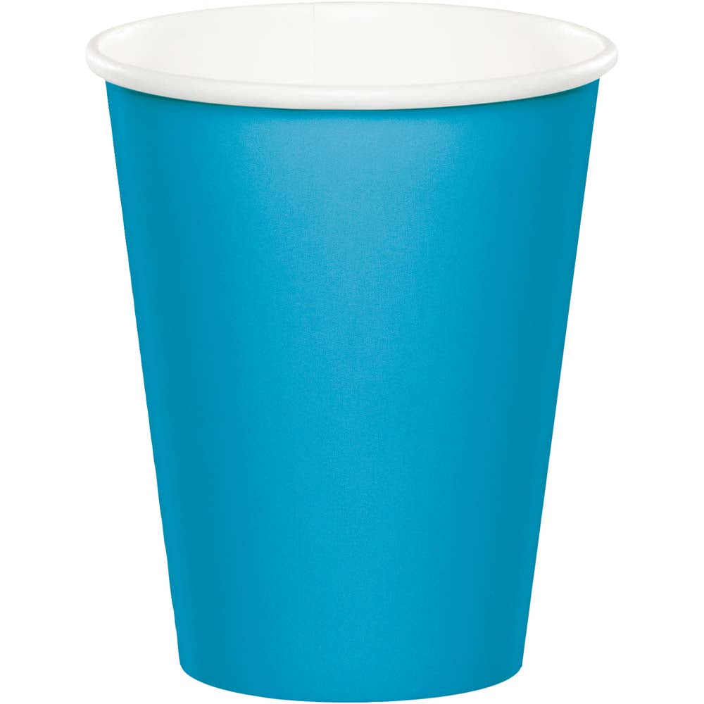 Creative Converting 9 oz Turquoise Disposable Paper Cups