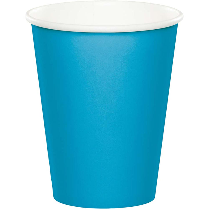 Creative Converting 9 oz Turquoise Disposable Paper Cups