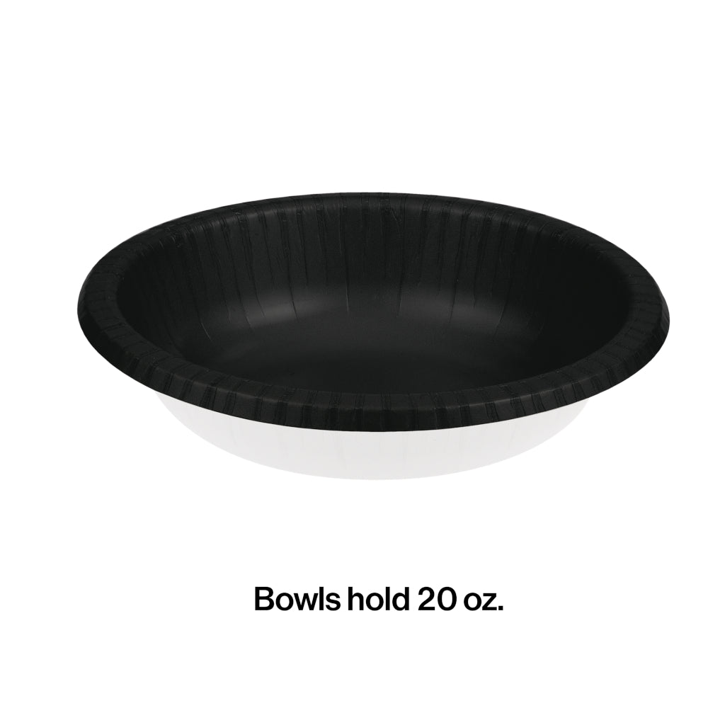 Creative Converting 173260 20 oz Black Velvet Paper Bowl