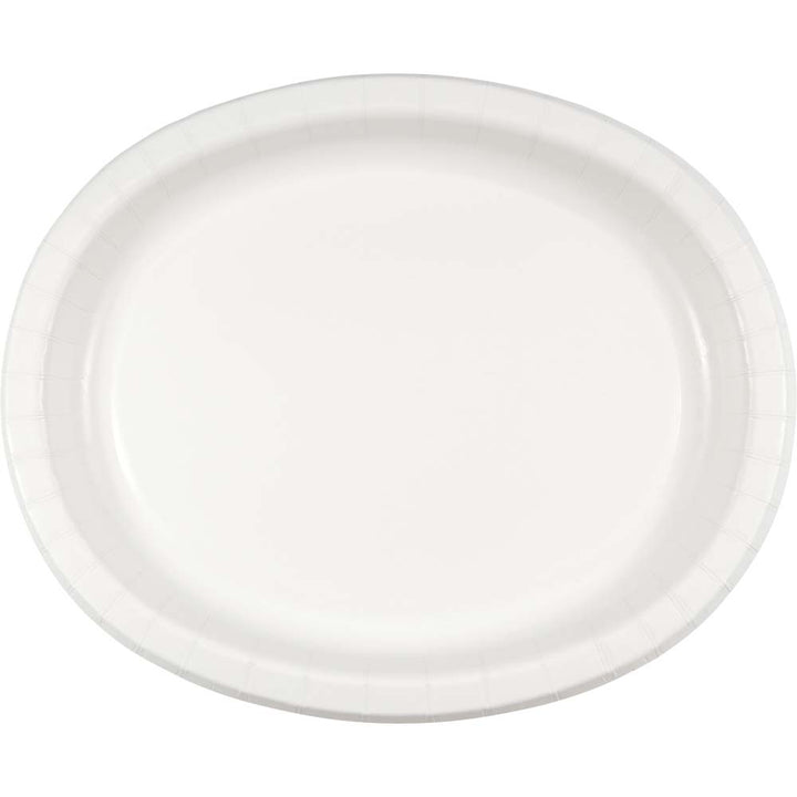 Creative Converting 433272 White Oval Paper Platter