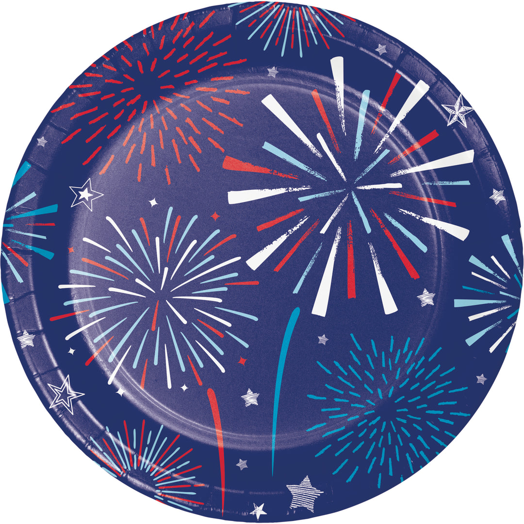 Creative Converting 9" Round Patriotic Party Paper Plates