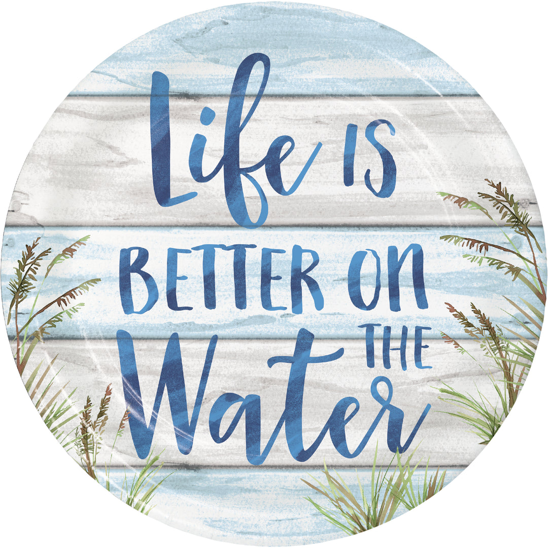 Creative Converting 7" Round Seaside Summer Paper Plates