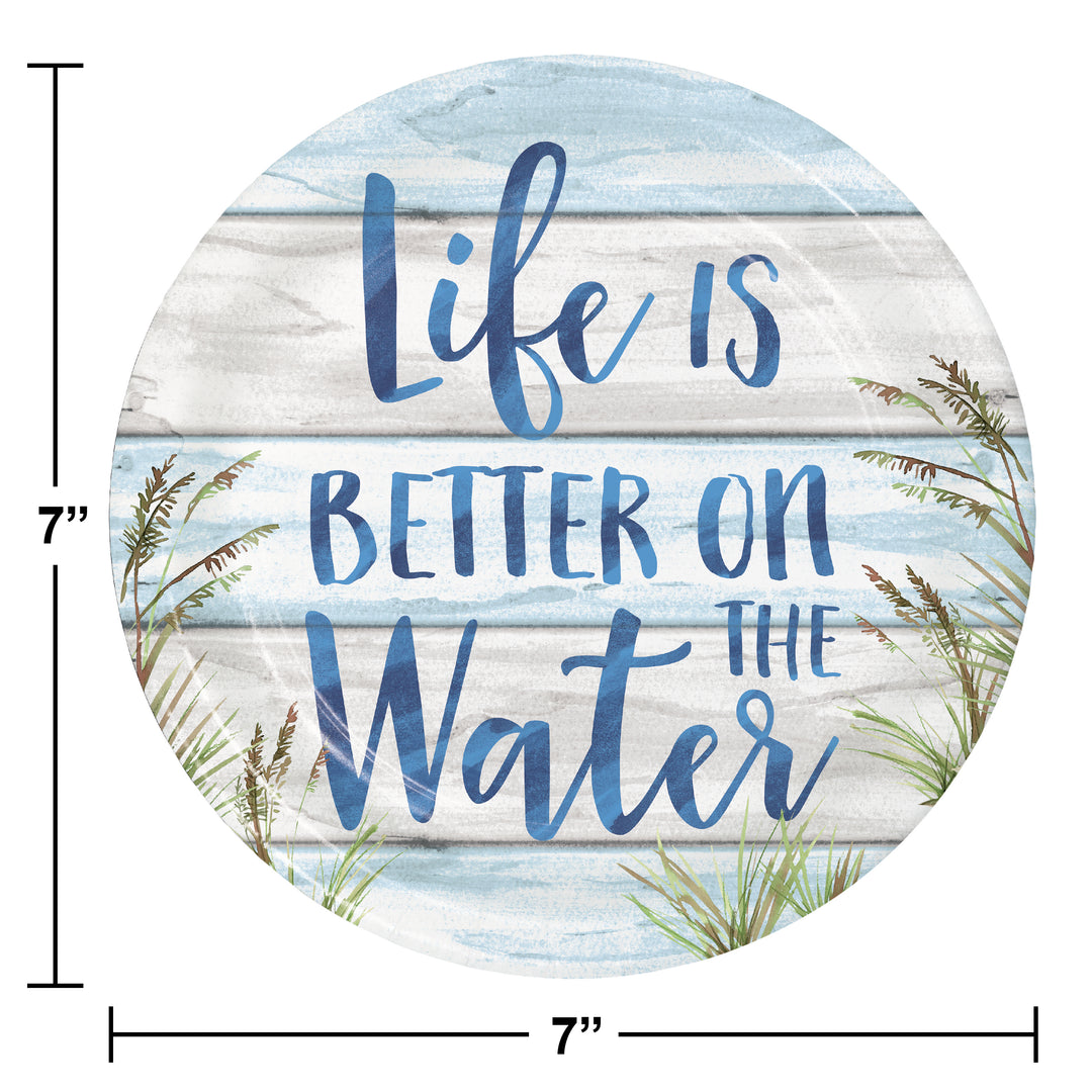 Creative Converting 7" Round Seaside Summer Paper Plates
