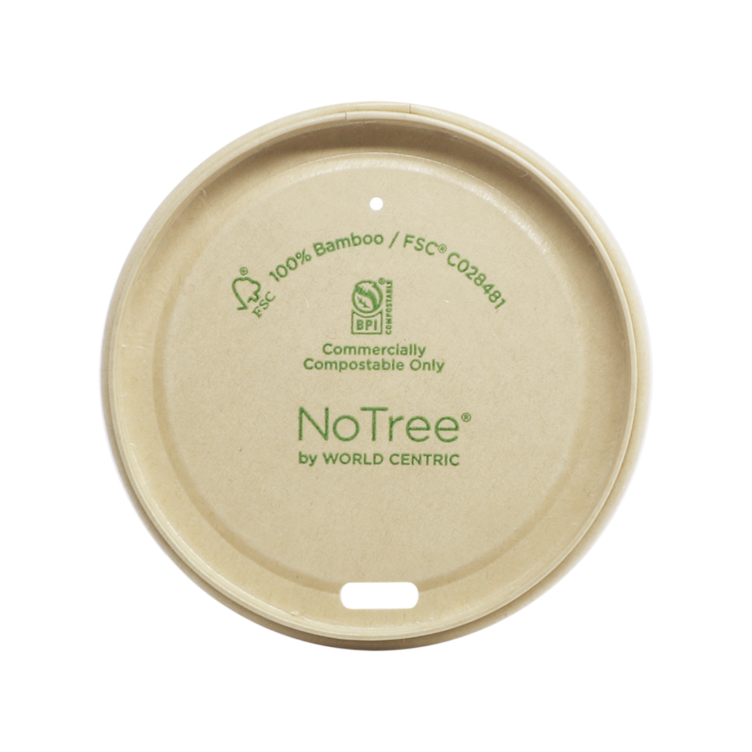 World Centric CUL-SU-8 NoTree Lid for 8 oz NoTree Hot Cups