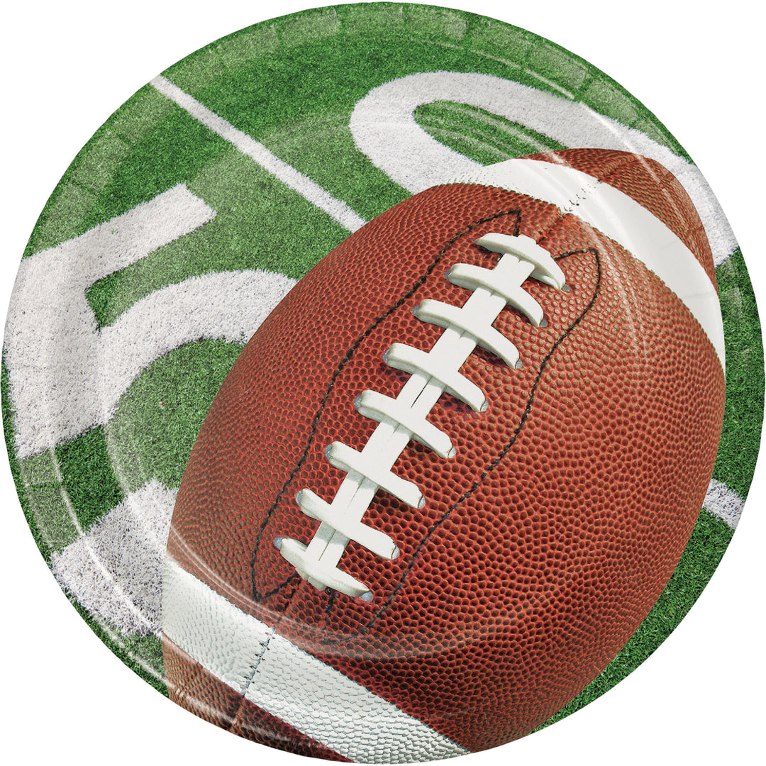 Creative Converting 331932 7" Round Touchdown Paper Plates