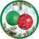 Creative Converting 376071 Classical Christmas 7" Round Paper Plates
