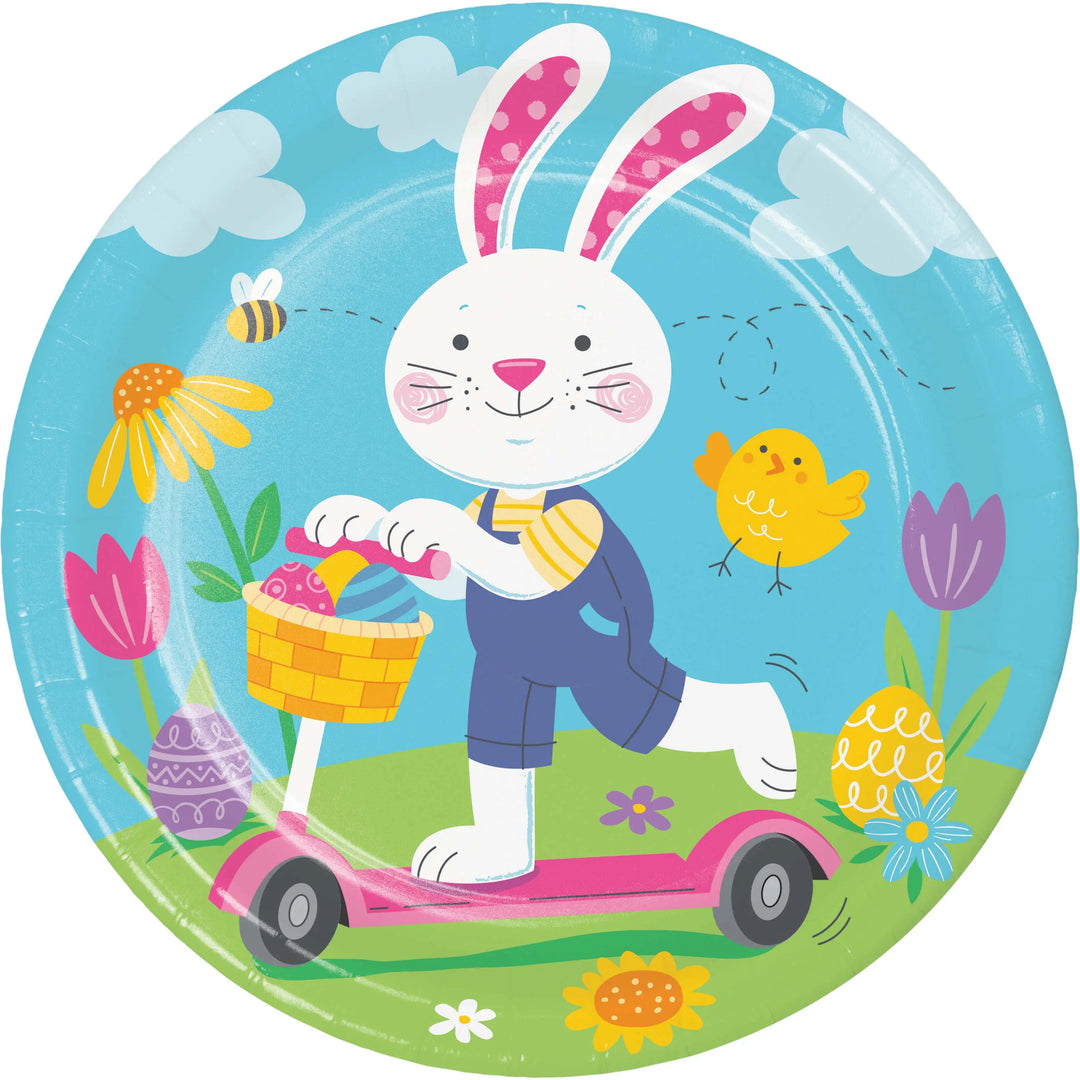 Creative Converting 378284 Bunny Bliss Easter 9" Paper Plates