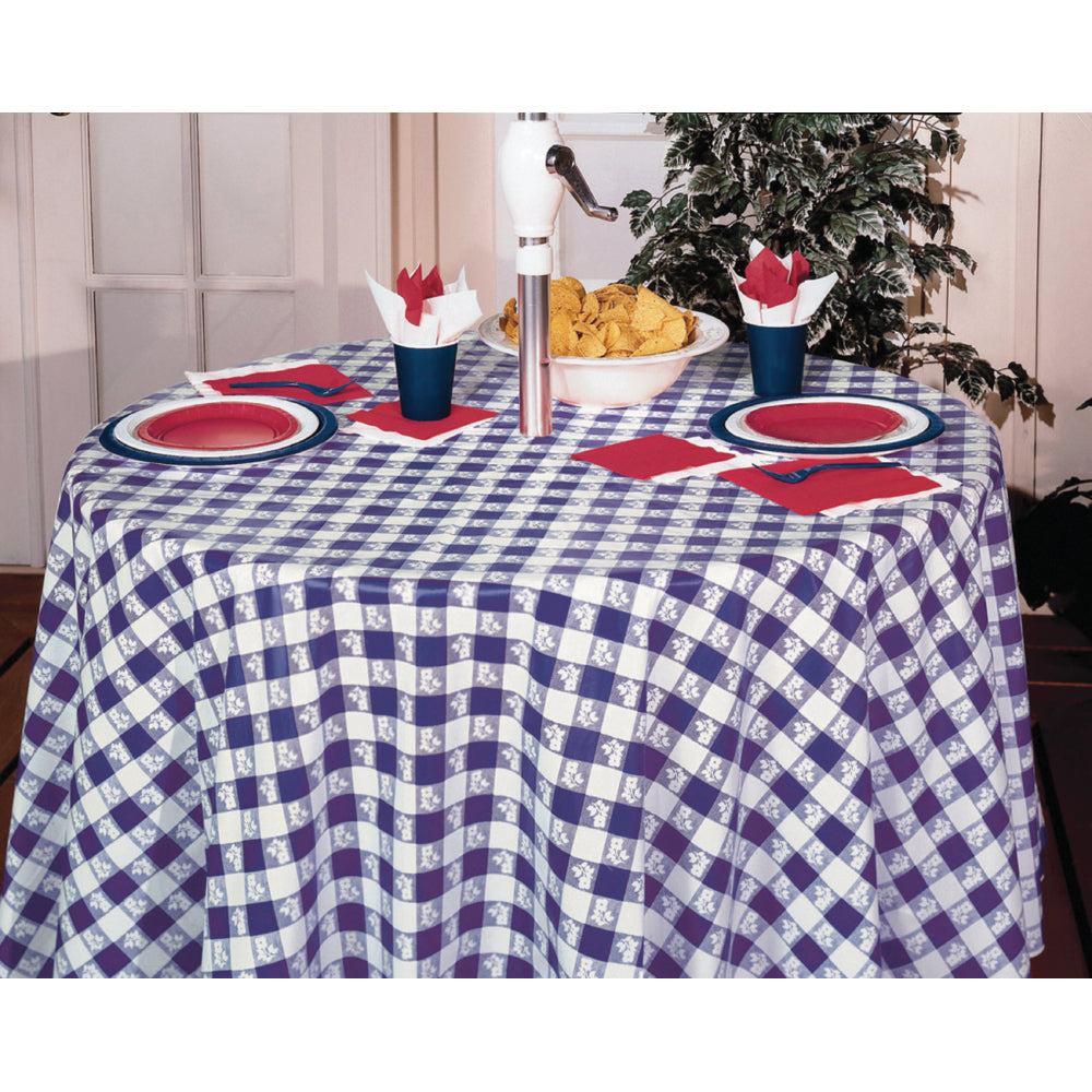 Blue Gingham 40" X 150' Roll Tablecover