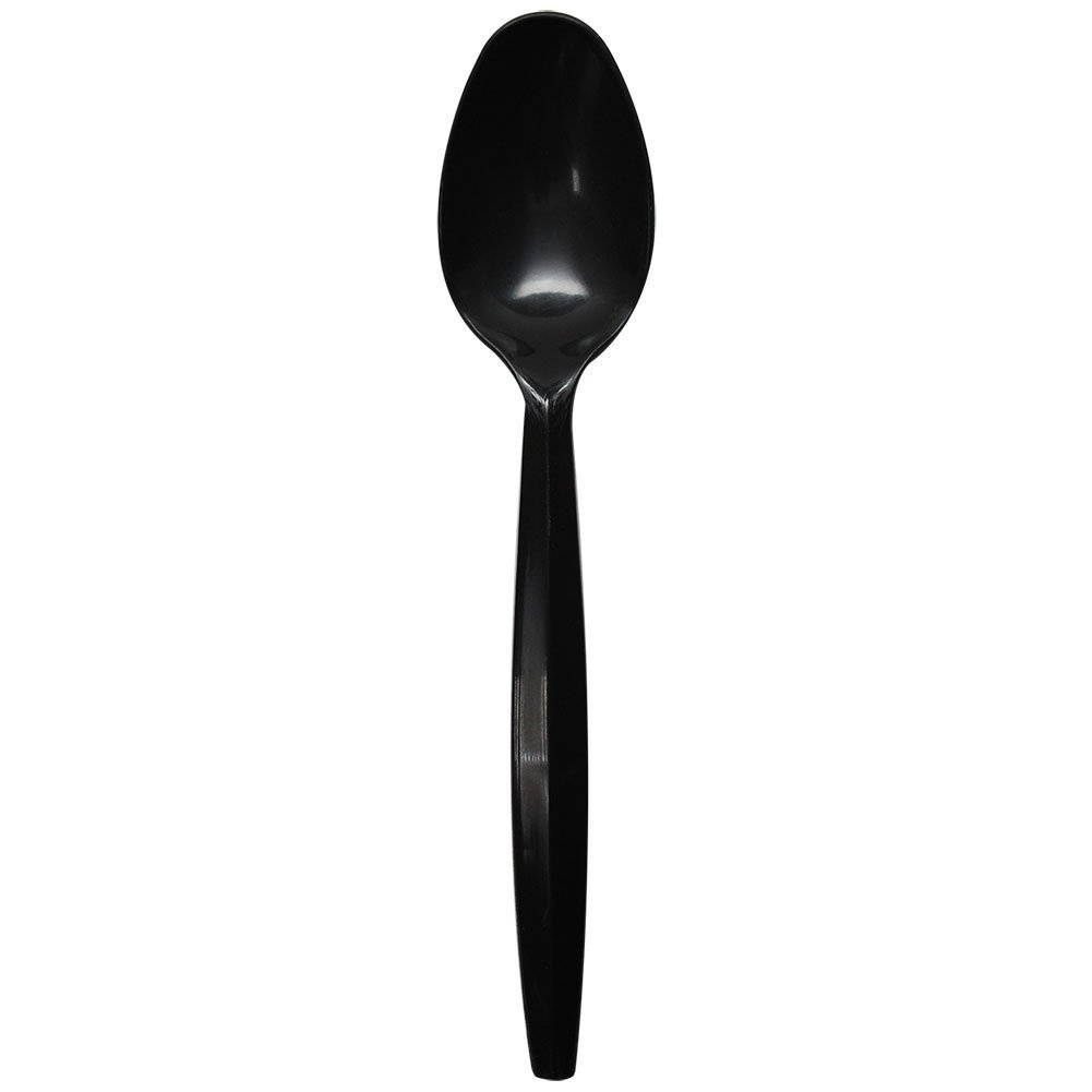 Heavy Weight Black Polypropylene Soup Spoon