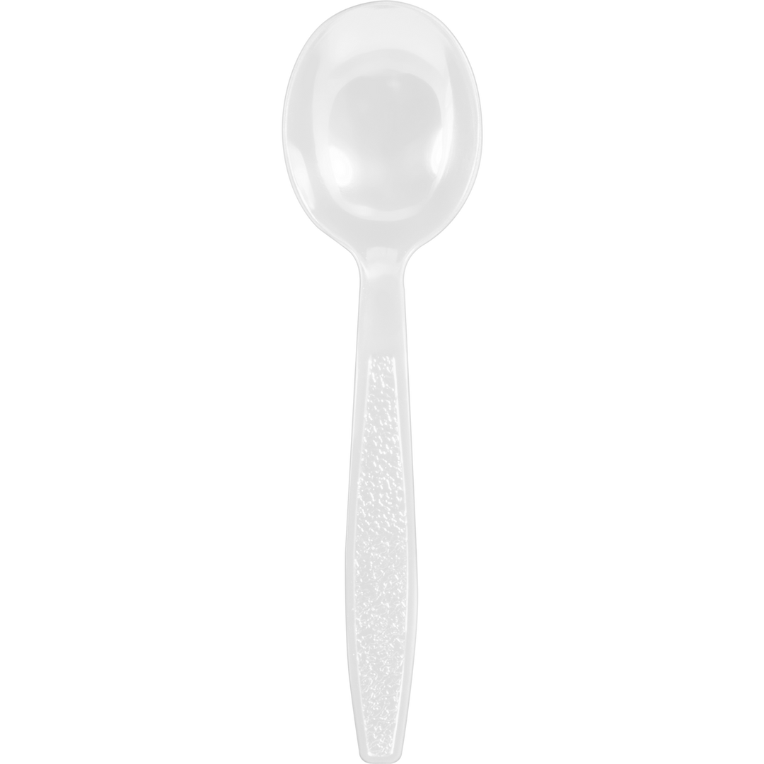 Heavyweight White Polystyrene Soup Spoons 1000/Case