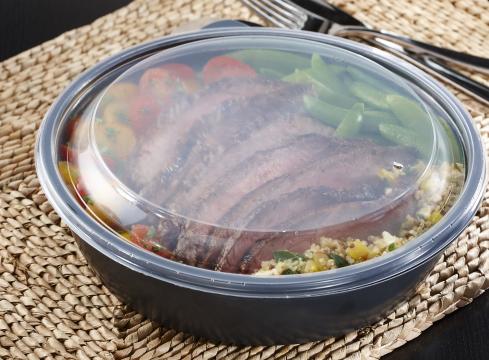 Sabert 52971B150 Clear Dome Lid for 32 and 48 oz Large Round Containers