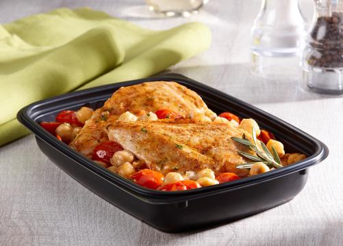 Sabert 78120B300N Black 20 oz Rectangle Container 9.25" x 6.5"