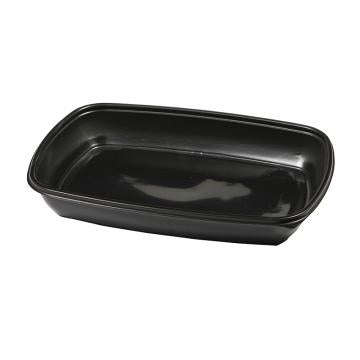 Sabert 78120B300N Black 20 oz Rectangle Container 9.25" x 6.5"
