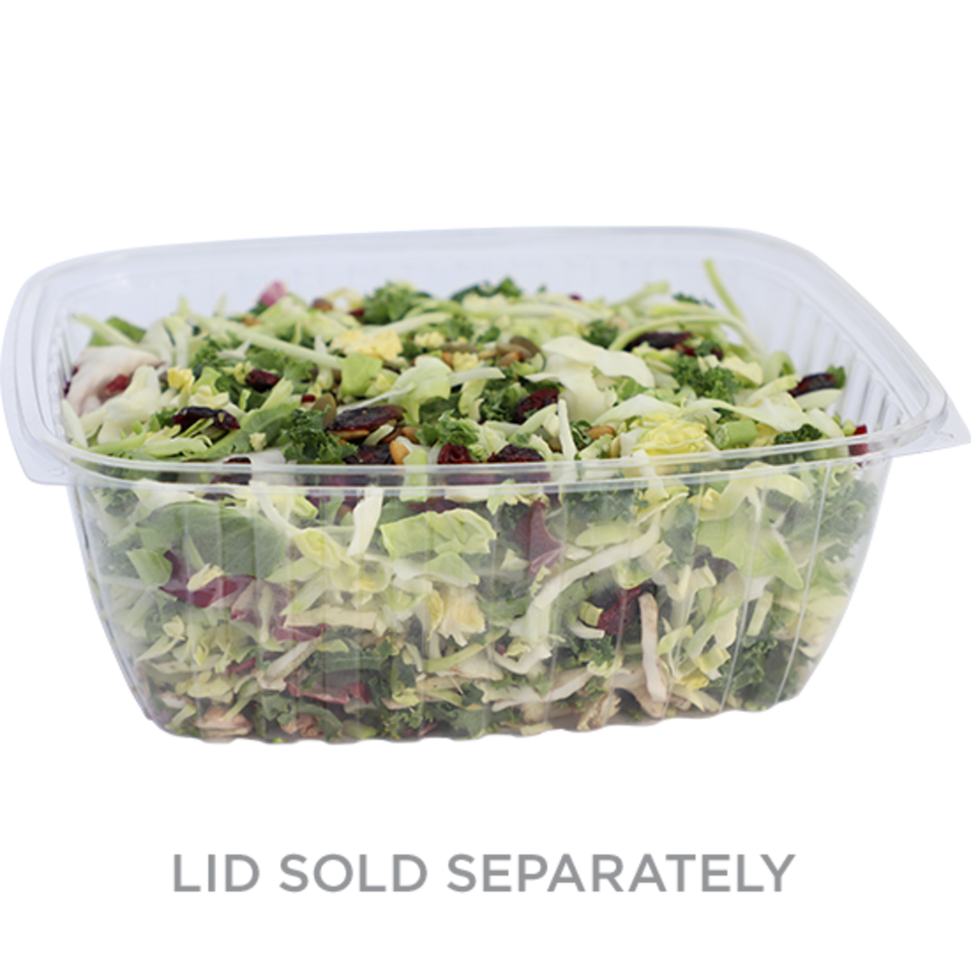 World Centric RD-CS-64 64 oz PLA Rectangular Deli Container - Bottom Only