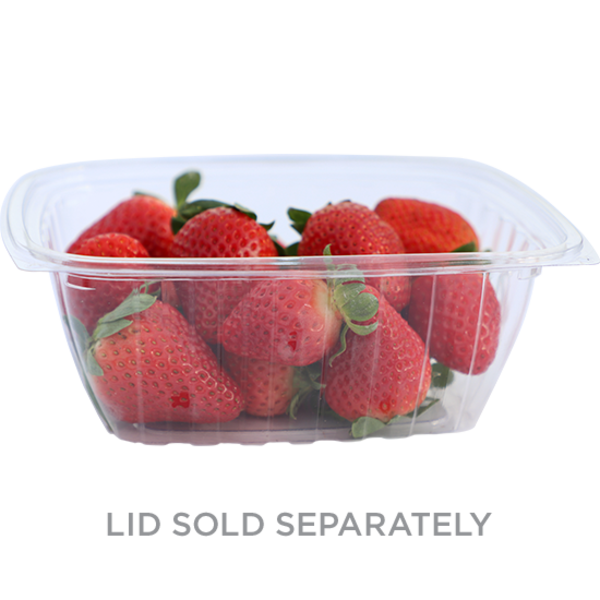 World Centric RD-CS-32 32 oz PLA Rectangular Deli Container - Bottom Only